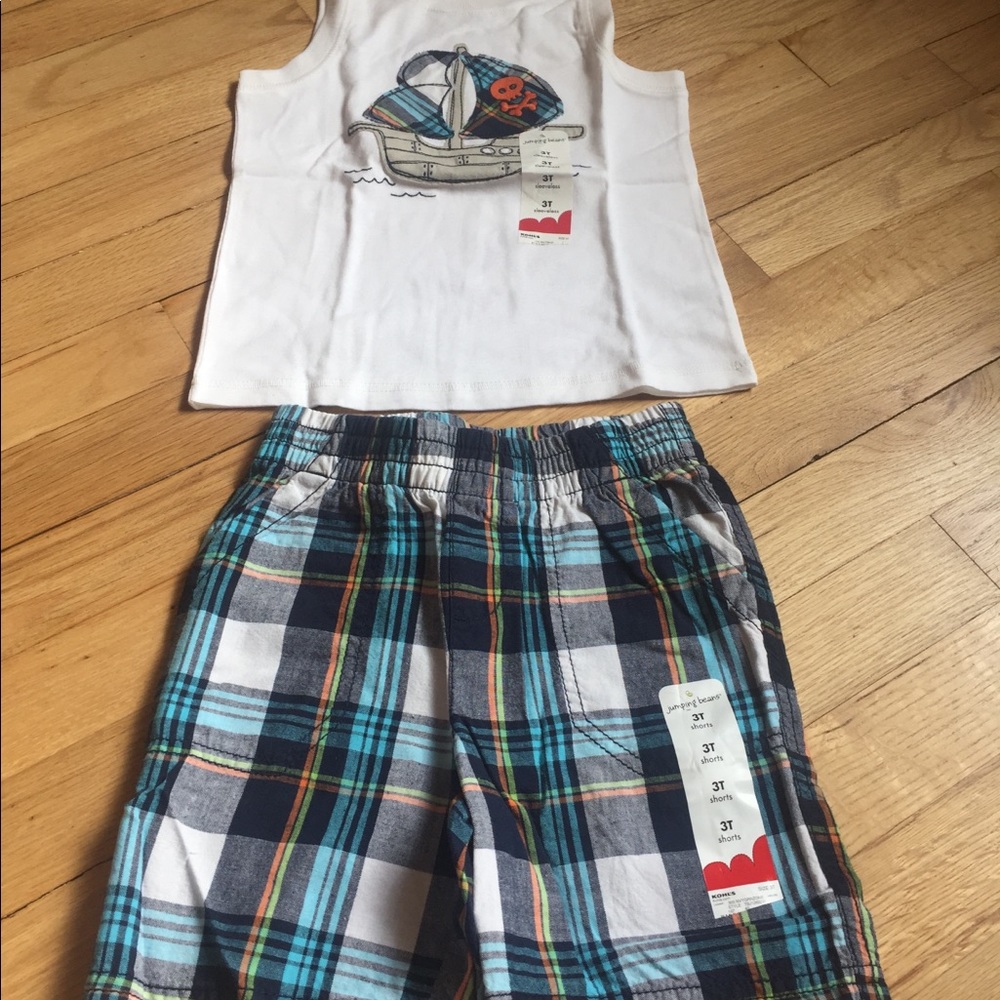 ➡️2/$20!⬅️ NWT adorable 2 piece pirate ship outfit